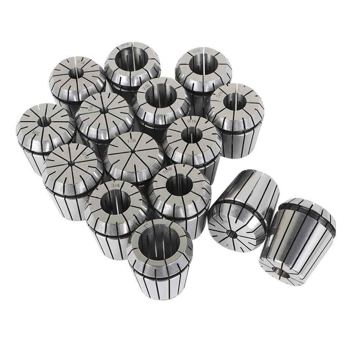DURAFORCE 17 Pack MT3 ER-40 Set Spring Collet Chuck 1/2"-20 Thread 0.0005" With Case