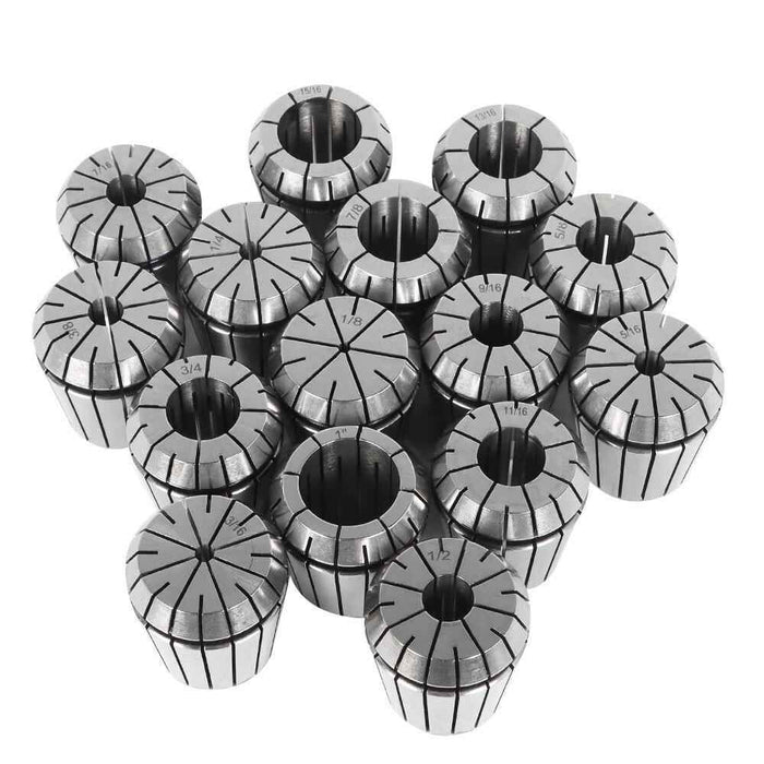 DURAFORCE 17 Pack MT3 ER-40 Set Spring Collet Chuck 1/2"-20 Thread 0.0005" With Case