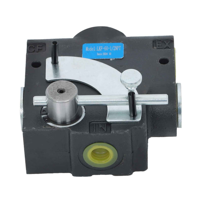 DURAFORCE 1/2”NPT FC51 Side-Port Hydraulic Adjustable Variable Flow Control Valve 0-30GPM