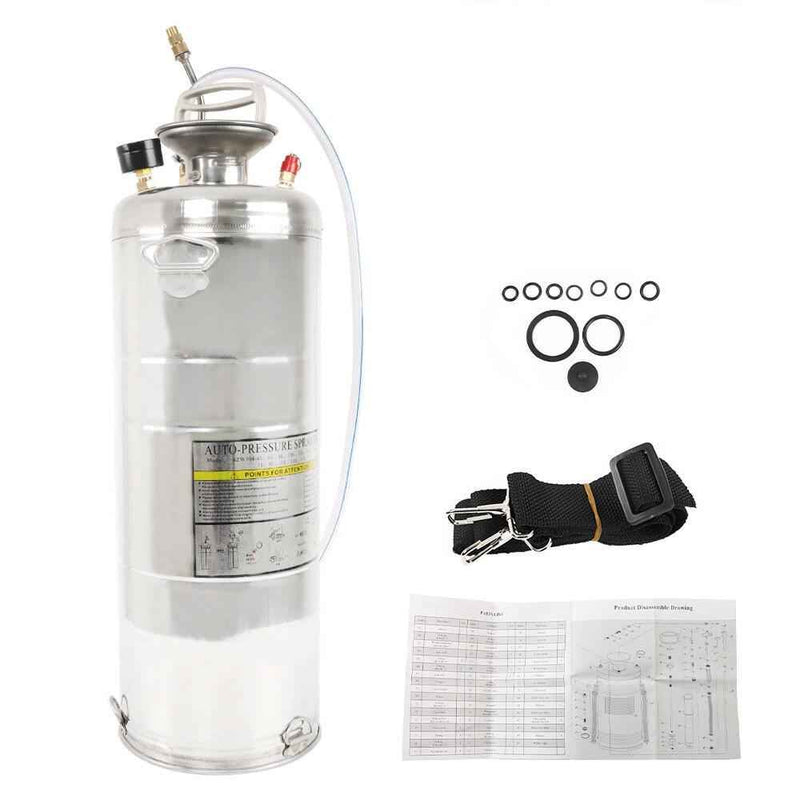 DURAFORCE Stainless Steel Sprayer 3.5Gal 14L 20" Wand & 3FT With Nozzles for Pest Control