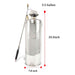 DURAFORCE Stainless Steel Sprayer 3.5Gal 14L 20" Wand & 3FT With Nozzles for Pest Control