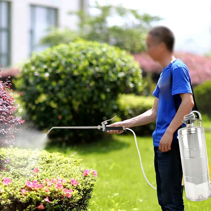 DURAFORCE Stainless Steel Sprayer 3.5Gal 14L 20" Wand & 3FT With Nozzles for Pest Control