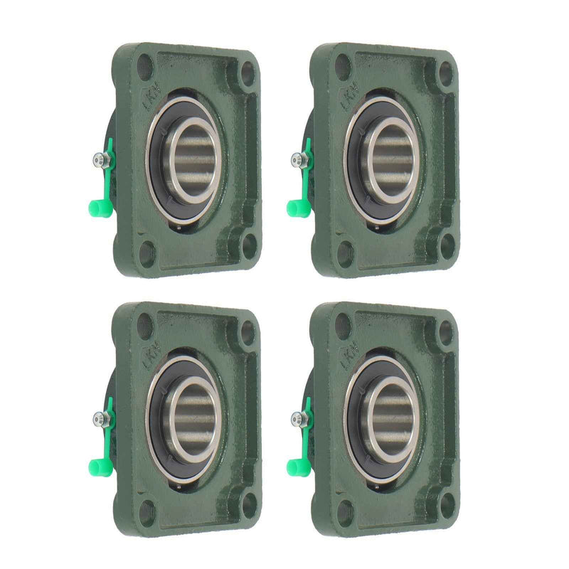 DURAFORCE New 4Pcs 1-1/4" Bore 4 Bolt Solid Base UCF206-20 Pillow Block Flange Bearing
