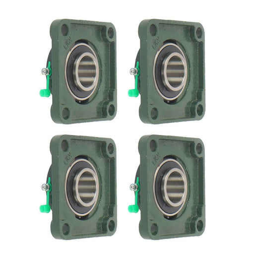 DURAFORCE New 4Pcs 1-1/4" Bore 4 Bolt Solid Base UCF206-20 Pillow Block Flange Bearing