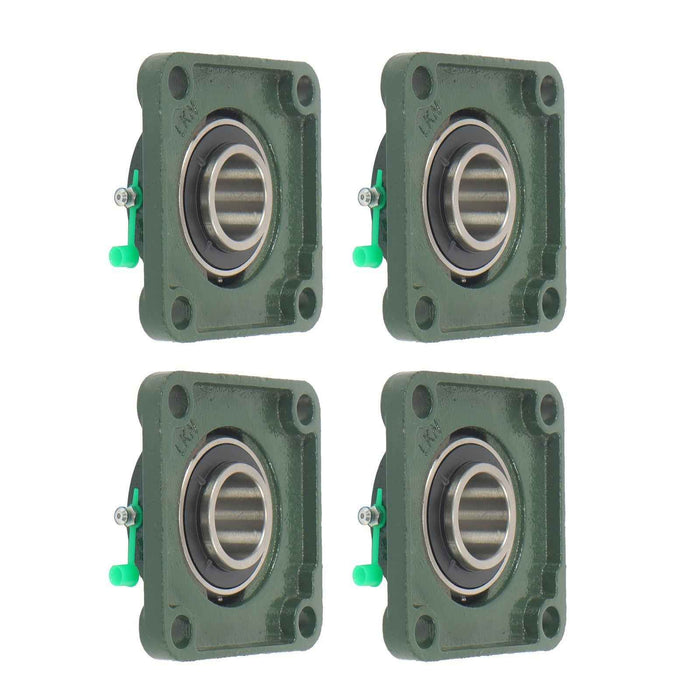 DURAFORCE New 4Pcs 1-1/4" Bore 4 Bolt Solid Base UCF206-20 Pillow Block Flange Bearing