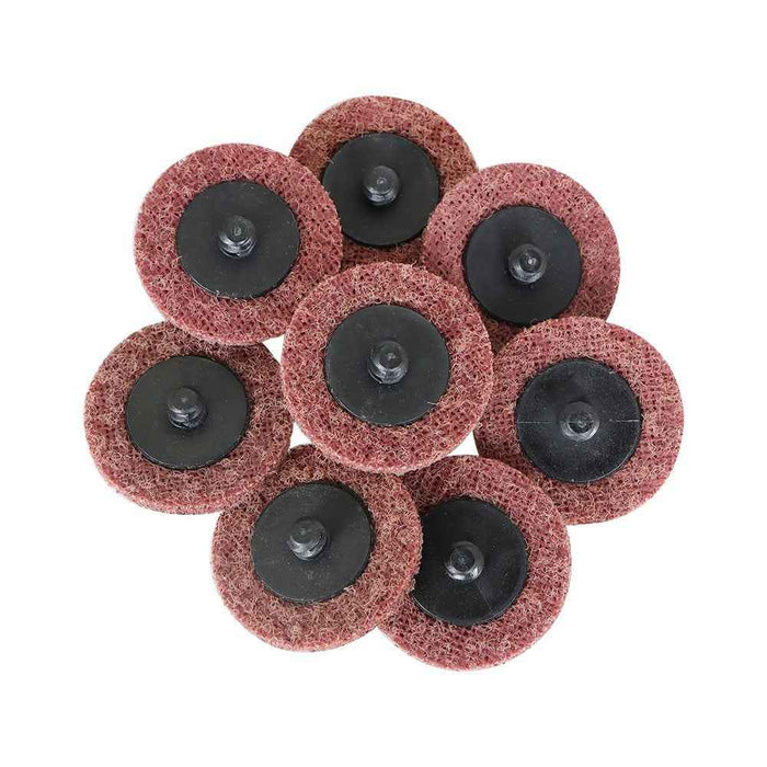 DURAFORCE 50 Pack 2" Medium Surface Conditioning Discs Roll Lock Grinder Sanding Pads