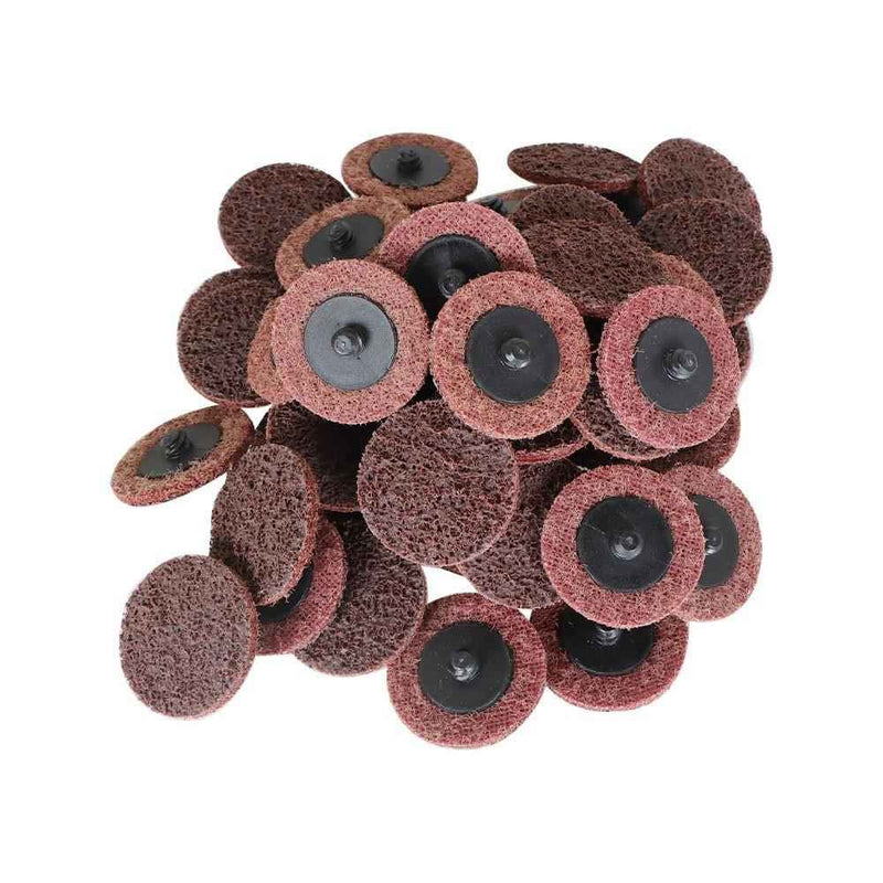 DURAFORCE 50 Pack 2" Medium Surface Conditioning Discs Roll Lock Grinder Sanding Pads