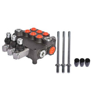DURAFORCE 21GPM SAE Hydraulic Monoblock Double Acting Control Valve 3 Spool w/conversion