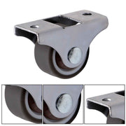 DURAFORCE 8 Pack Mini Silent Fixed Caster Wheels 1 inch Ball Bearing Small Casters Wheels
