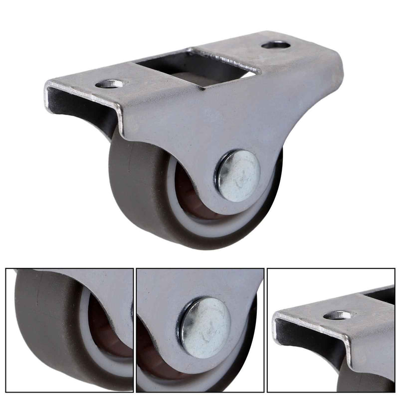 DURAFORCE 8 Pack Mini Silent Fixed Caster Wheels 1 inch Ball Bearing Small Casters Wheels