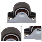 DURAFORCE 8 Pack Mini Silent Fixed Caster Wheels 1 inch Ball Bearing Small Casters Wheels