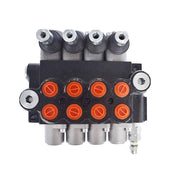 DURAFORCE 11 GPM 4 Spool Double Acting Hydraulic Monoblock Control Valve +Conversion Plug
