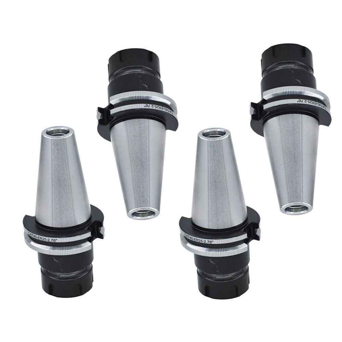 DURAFORCE 4 Pack CAT40 ER25 Collet Chuck W. 2.76" Gage Length Chucks Tool Holder Set