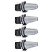 DURAFORCE 4 Pack CAT40 ER25 Collet Chuck W. 2.76" Gage Length Chucks Tool Holder Set