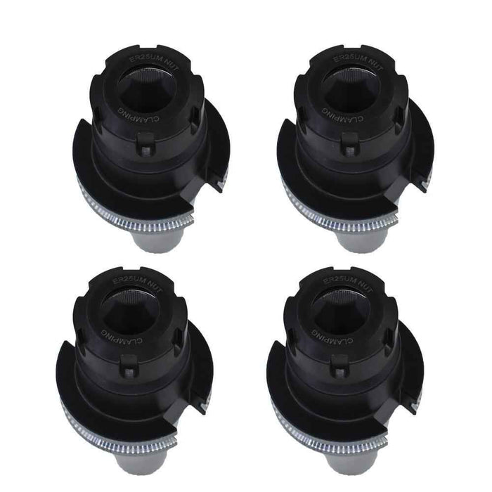 DURAFORCE 4 Pack CAT40 ER25 Collet Chuck W. 2.76" Gage Length Chucks Tool Holder Set