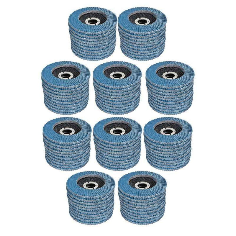 DURAFORCE Flap Disc Sanding Grinding 4.5"×7/8" 40 Grit T29 Premium Zirconia 100 Pack