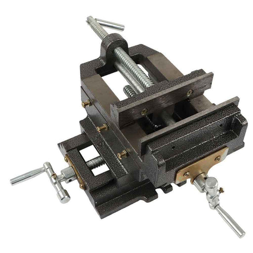 DURAFORCE Heavy Duty 6" Cross Drill Press Vise 2 Way Slide Metal Milling X-Y Clamp Machine