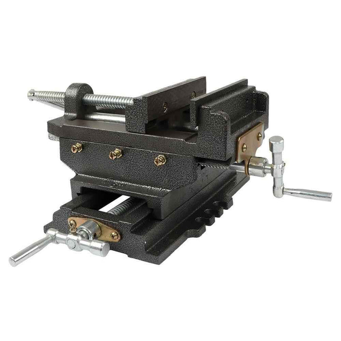 DURAFORCE Heavy Duty 6" Cross Drill Press Vise 2 Way Slide Metal Milling X-Y Clamp Machine