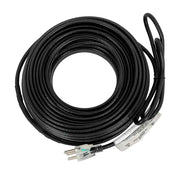 DURAFORCE 100 Feet 8W/FT Black Heat Tape W/ Clip Hook Roof Heat Cable Snow De-icing Kit