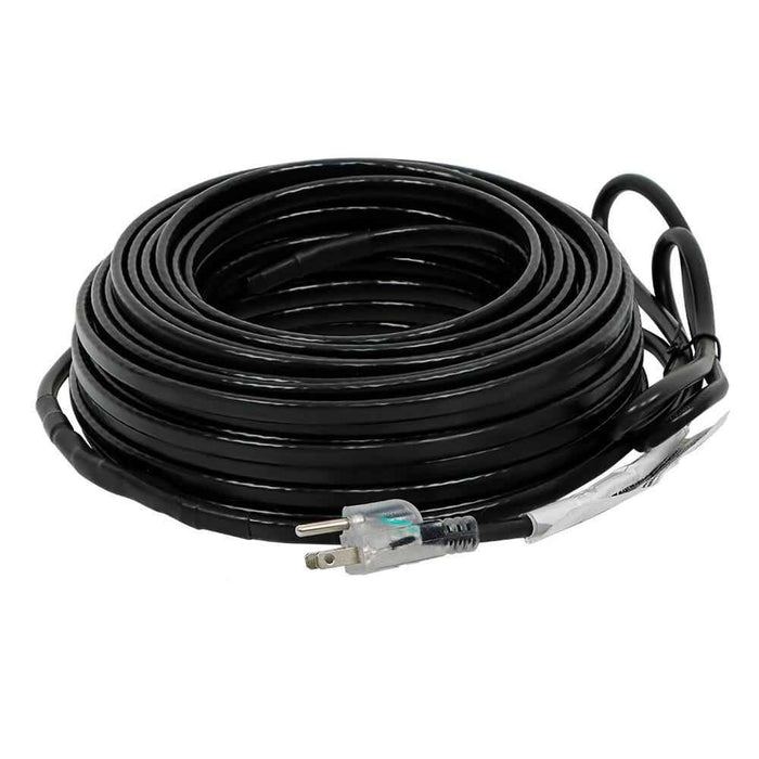 DURAFORCE 100 Feet 8W/FT Black Heat Tape W/ Clip Hook Roof Heat Cable Snow De-icing Kit