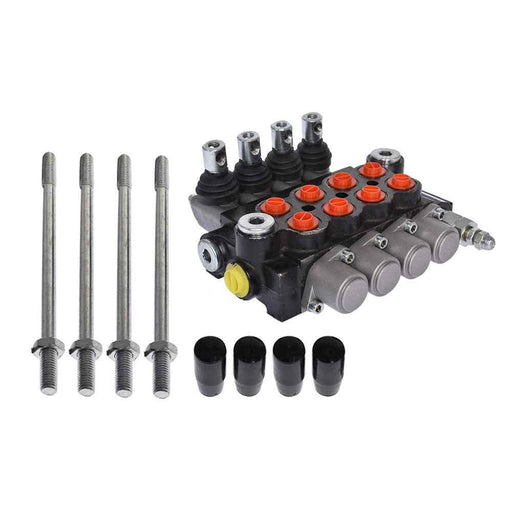DURAFORCE SAE 4 Spool Hydraulic Monoblock Double Acting Control Valve 11 GPM Ports