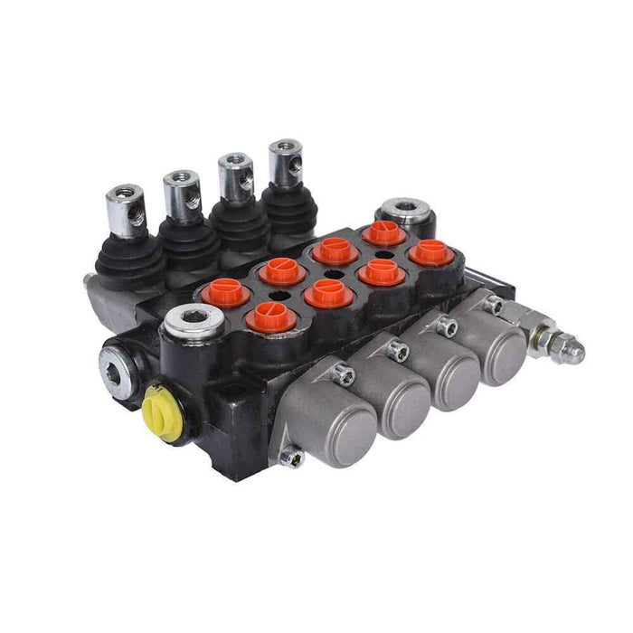 DURAFORCE SAE 4 Spool Hydraulic Monoblock Double Acting Control Valve 11 GPM Ports