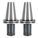DURAFORCE 2 Pack 4" Gage Length CAT50-ER32 Collet Chuck Tool Holder Set For CNC Milling