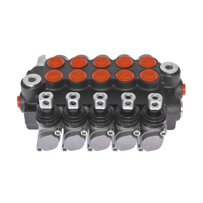 DURAFORCE 5 Spool 11 GPM Hydraulic Acting Control Valve + Conversion Plug SAE Port