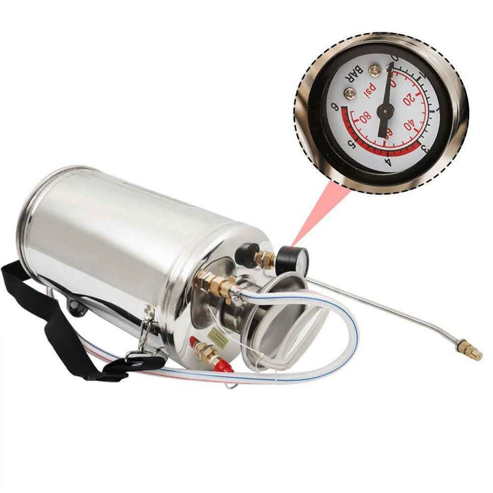 DURAFORCE Stainless Steel Sprayer 1.5Gal 6L 16" Wand & 3.3FT With Nozzles for Pest Control