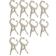 DURAFORCE 11" Grip w/ Swivel Pad Vise Jaws 10 Pcs Adjustable Locking C Clamp Pliers