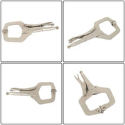DURAFORCE 11" Grip w/ Swivel Pad Vise Jaws 10 Pcs Adjustable Locking C Clamp Pliers