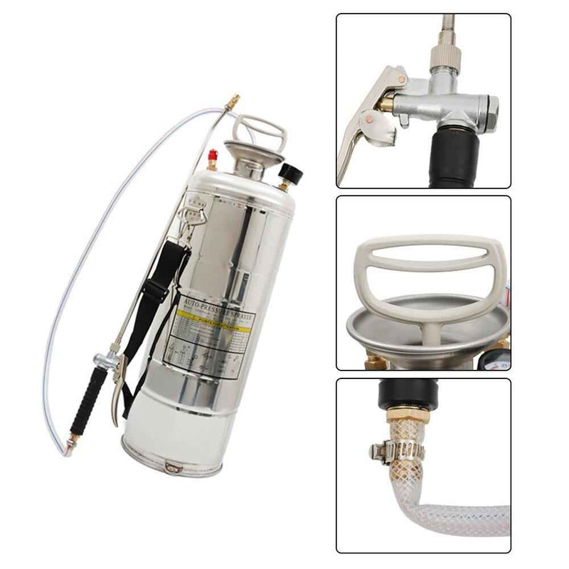 DURAFORCE Stainless Steel Sprayer 3Gal 12L 20" Wand & 3FT With Nozzles for Pest Control