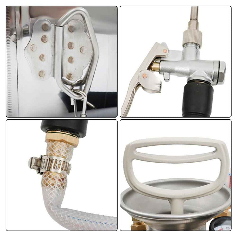 DURAFORCE Stainless Steel Sprayer 3Gal 12L 20" Wand & 3FT With Nozzles for Pest Control