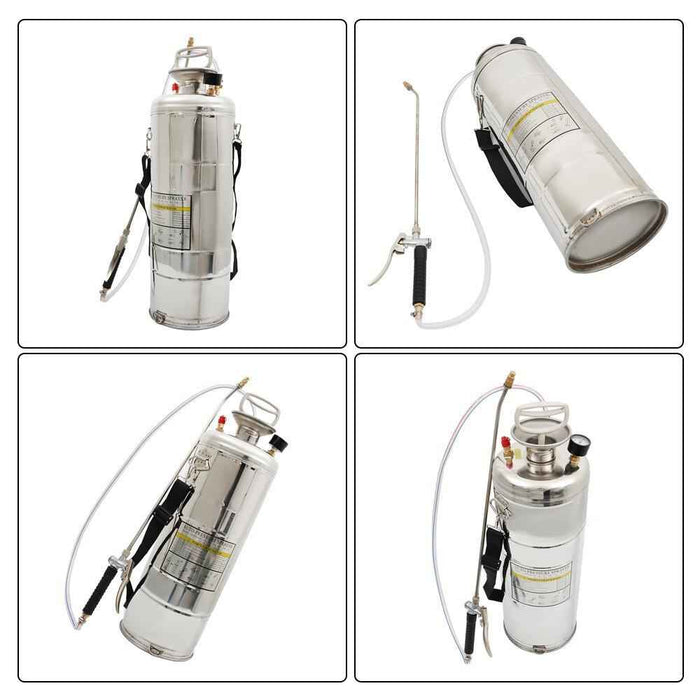DURAFORCE Stainless Steel Sprayer 3Gal 12L 20" Wand & 3FT With Nozzles for Pest Control