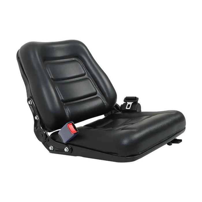 DURAFORCE Forklift Seat Fold Down Tractor Seat Adjustable Back & Seatbelt Switch Universal