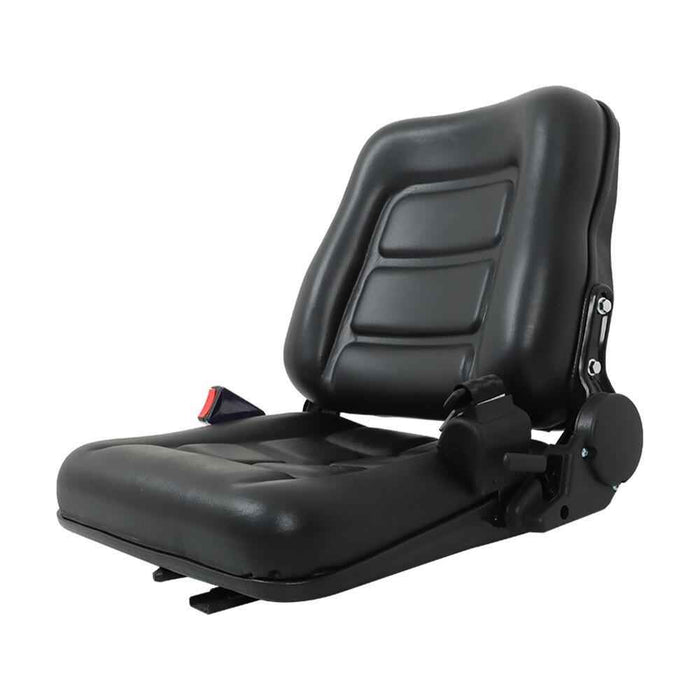 DURAFORCE Forklift Seat Fold Down Tractor Seat Adjustable Back & Seatbelt Switch Universal