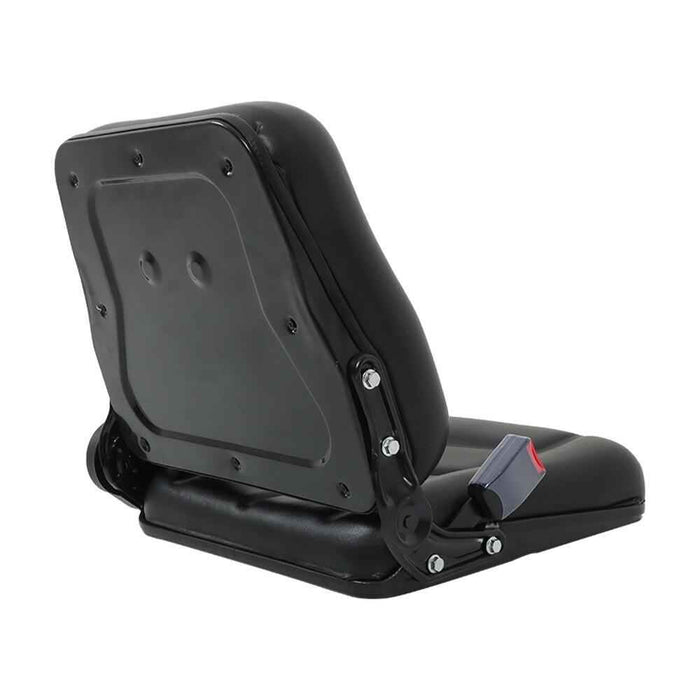 DURAFORCE Forklift Seat Fold Down Tractor Seat Adjustable Back & Seatbelt Switch Universal