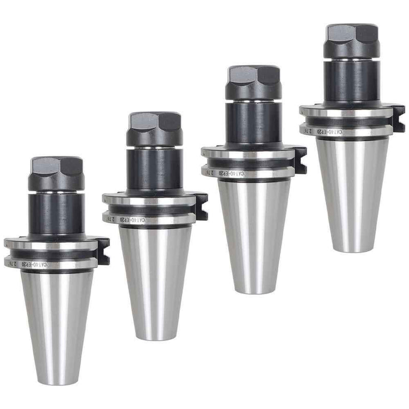 DURAFORCE 4 Pcs CAT40-ER20 Collet Chuck 2.76" Gage Length Runout Chucks Tool Holder