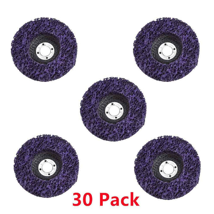 DURAFORCE 30 Pack 4" Poly Strip Disc Wheel Paint Rust Removal Clean For Angle Grinder
