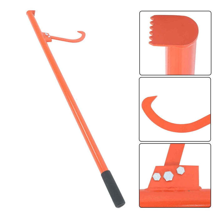 DURAFORCE 58 Inch Log Roller Tool Lifter Retractable Felled Cant Hook Logging Tool