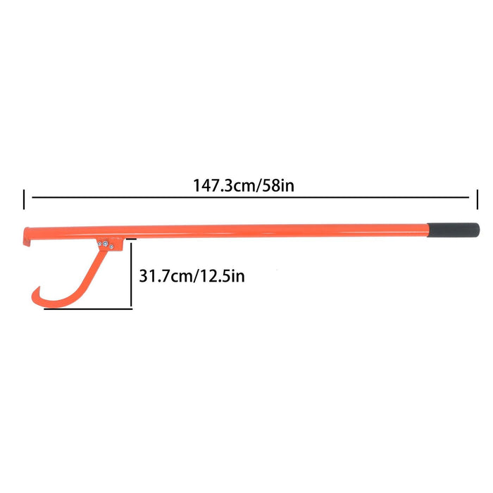 DURAFORCE 58 Inch Log Roller Tool Lifter Retractable Felled Cant Hook Logging Tool