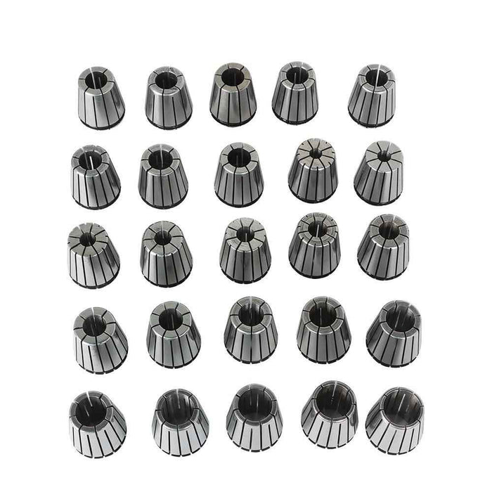 DURAFORCE 25Pcs Collet Set ER32 Collet Chuck 1/16" - 3/4" Holder Spring Collet Set New