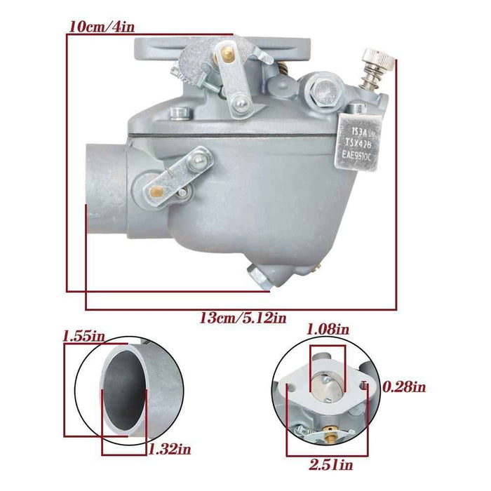 DURAFORCE Carburetor Kit For Ford Tractor EAE9510C B2NN9510A For Zenith 0-13880 13880