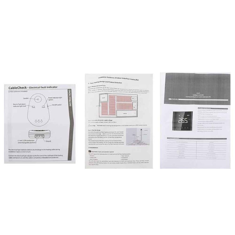 DURAFORCE 20 Sqft Electric Radiant Floor Heat System Floor Heat Mat 120V W/ Thermostat