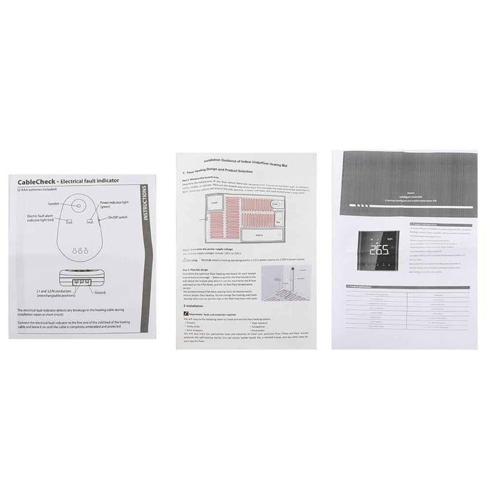 DURAFORCE 20 Sqft Electric Radiant Floor Heat System Floor Heat Mat 120V W/ Thermostat