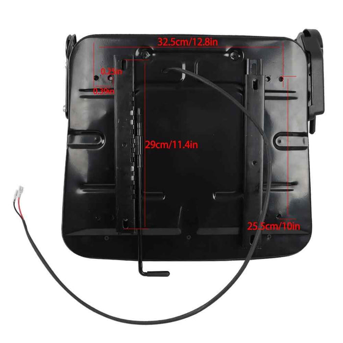 DURAFORCE Fold Down Tractor Forklift Seat Excavator with Adjustable Angle Back Universal