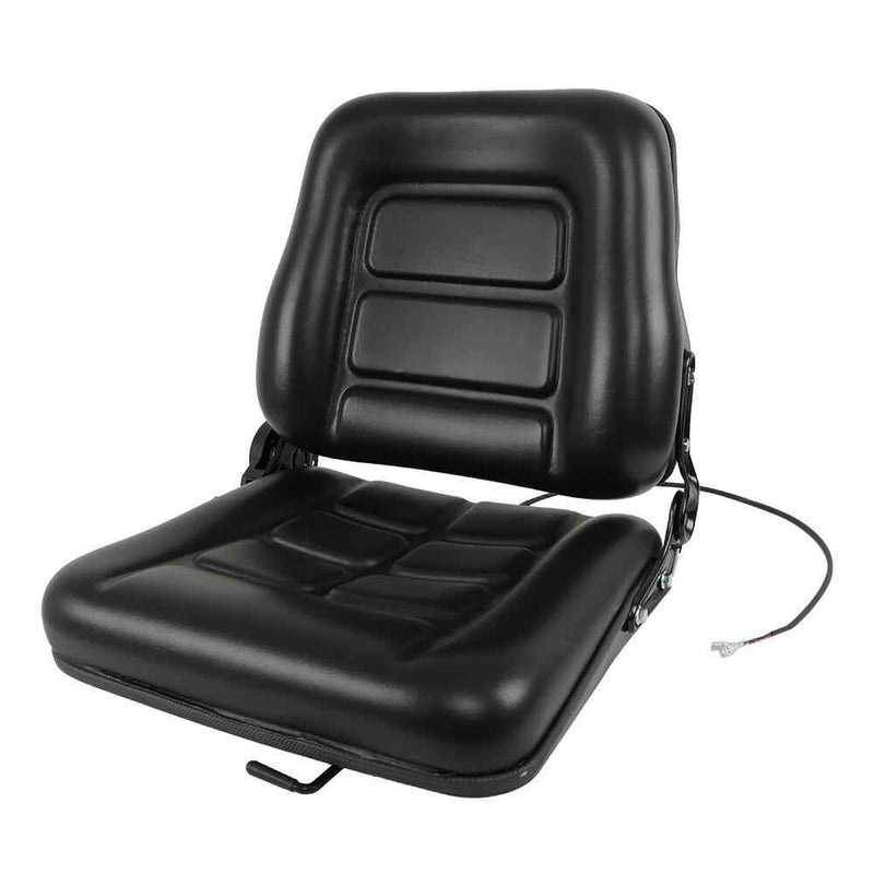DURAFORCE Fold Down Tractor Forklift Seat Excavator with Adjustable Angle Back Universal