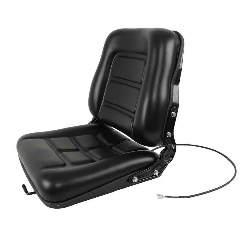 DURAFORCE Fold Down Tractor Forklift Seat Excavator with Adjustable Angle Back Universal