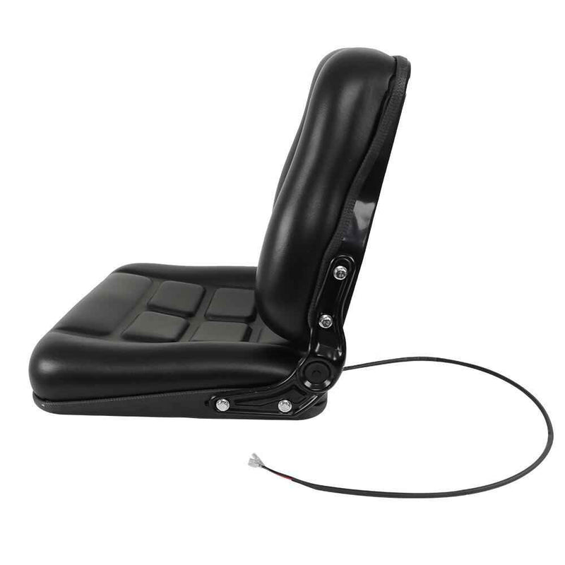 DURAFORCE Fold Down Tractor Forklift Seat Excavator with Adjustable Angle Back Universal
