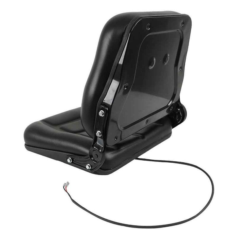 DURAFORCE Fold Down Tractor Forklift Seat Excavator with Adjustable Angle Back Universal